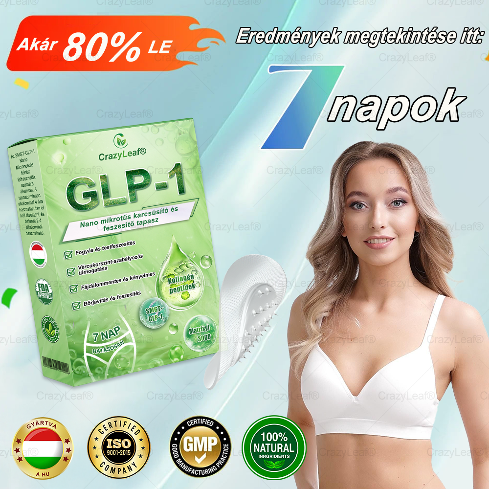 │Hivatalos webáruház│🌿 CrazyLeaf® SMGT-GLP-1 Nano Mikrotűs Tapasz 👉Természetes segítség túlsúly, fáradtság, bőr- és ízületi problémák ellen.