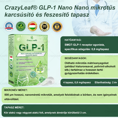 │Hivatalos webáruház│🌿 CrazyLeaf® SMGT-GLP-1 Nano Mikrotűs Tapasz 👉Természetes segítség túlsúly, fáradtság, bőr- és ízületi problémák ellen.