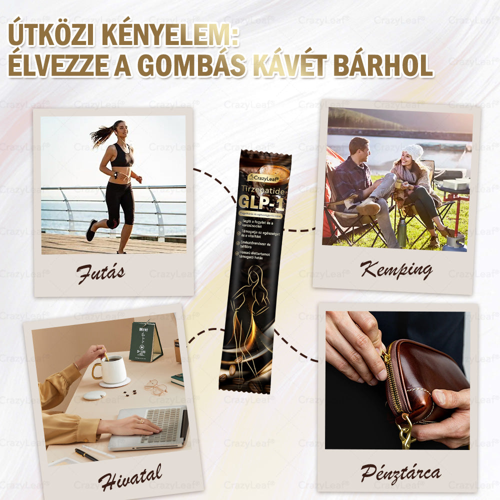 CrazyLeaf® GLP-1 & NAD Gyógyfüves Gomba Azonnali Kávé – Természetes Zsírégető, Öregedésgátló, Bélflóra Egészség & Probiotikumok Növelése | Hivatalos Bolt | Mayo Klinikajavasolt