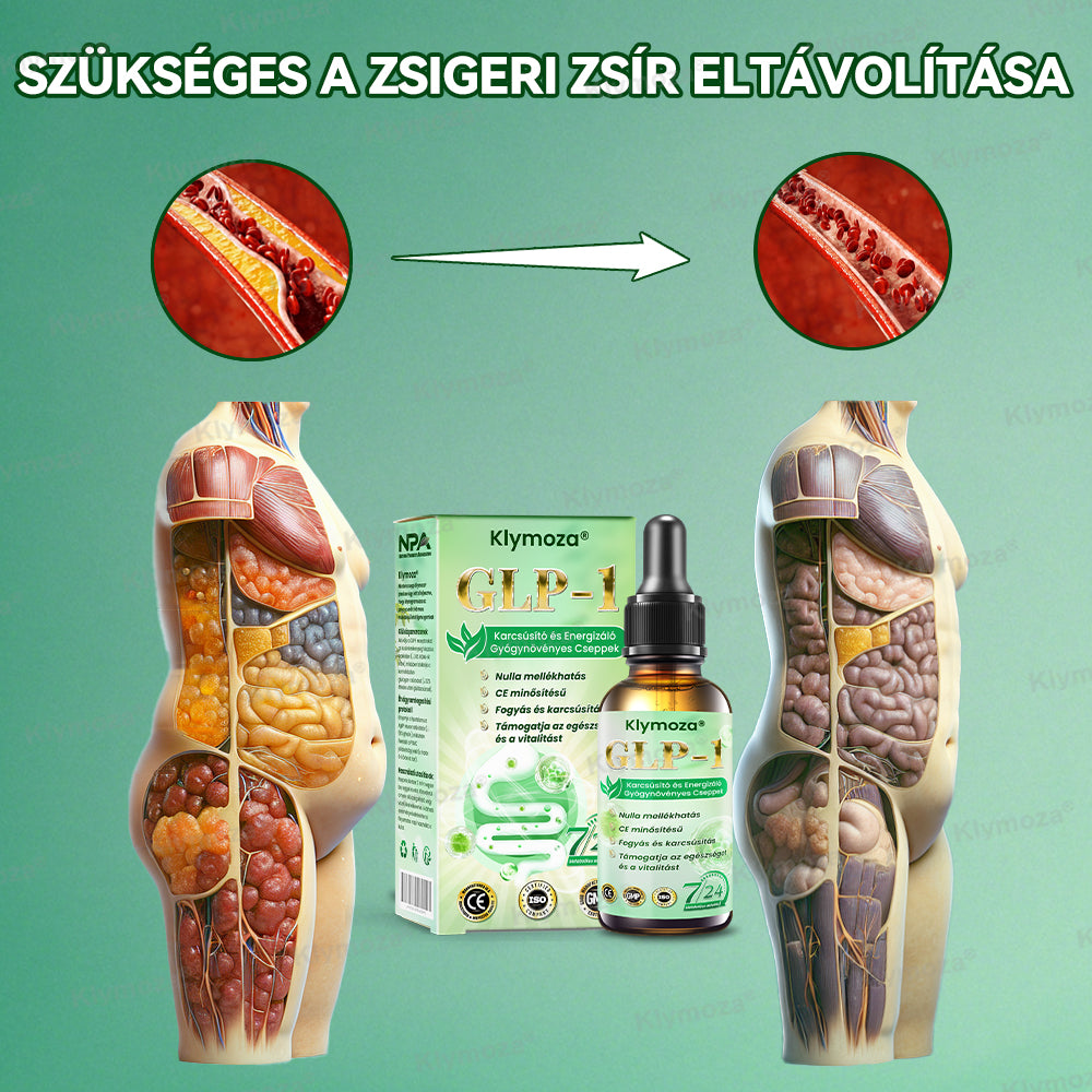 Klymoza® GLP-1 Karcsúsító és Energizáló Gyógynövényes Cseppek  | A Magyar Orvosi Kamara hivatalos ajánlásával