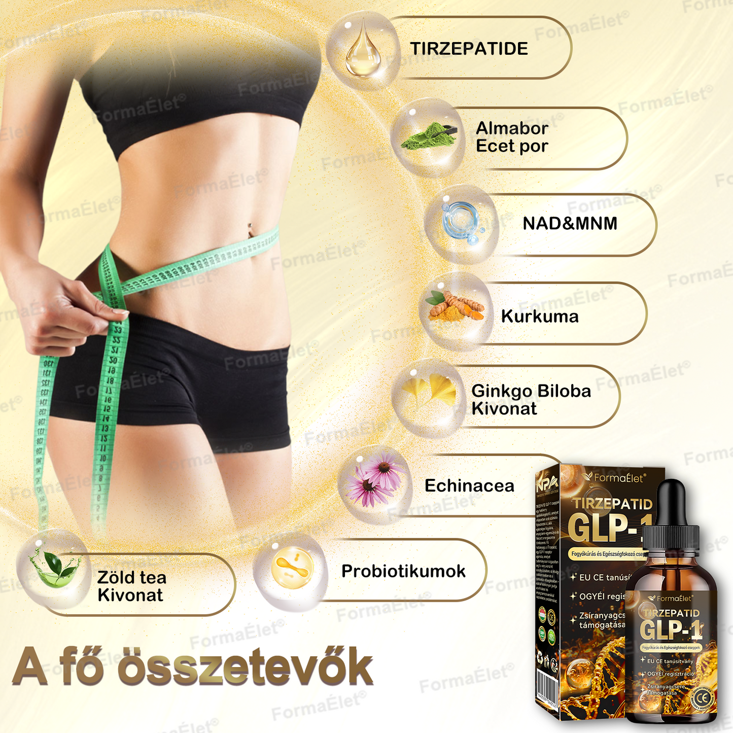 FormaÉlet® GLP-1 Moringa Fogyókúrás és Egészségfokozó cseppek  (⭐Élelmiszer-minőségű zsírégető – Az Obesity Society fejlesztése)