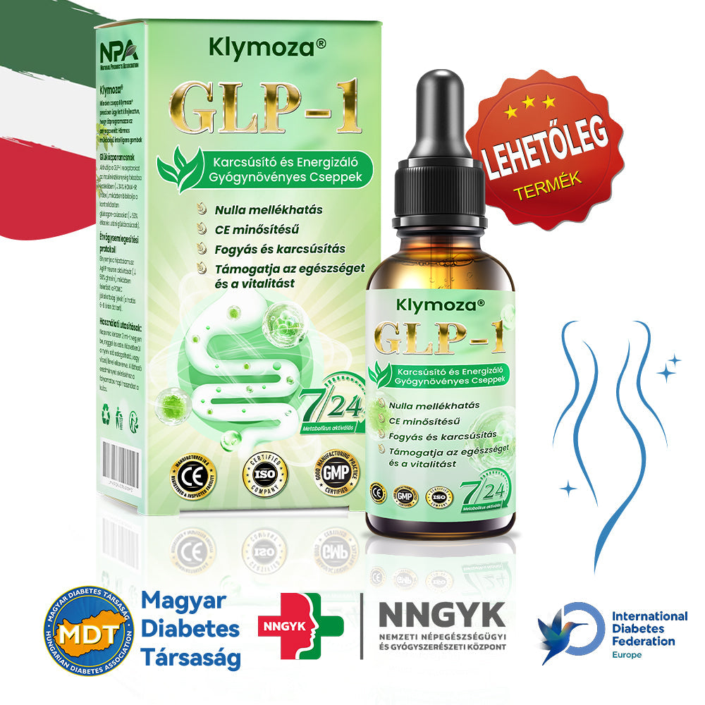 Klymoza® GLP-1 Karcsúsító és Energizáló Gyógynövényes Cseppek  | A Magyar Orvosi Kamara hivatalos ajánlásával
