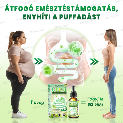 Klymoza® GLP-1 BioMetabolikus Cseppek 🏆 Élelmiszeripari zsírégető — a Magyar Elhízástudományi Társaság (HSSO) fejlesztésében