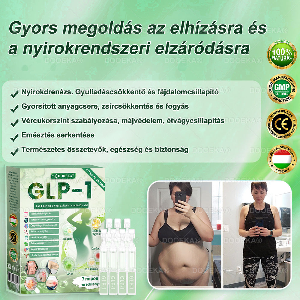𝐷𝑂𝑂𝐸𝐾𝐴® GLP-1 8 az 1-ben Fit & Vital Szájon át szedhető oldat – ✔ Napi egyszer, 7 nap alatt látható változás / Elhízás, szív- és érrendszeri egészség, cukorbetegség, alvási apnoe, bélrendszer egészsége, ízületi problémák és még sok más esetén